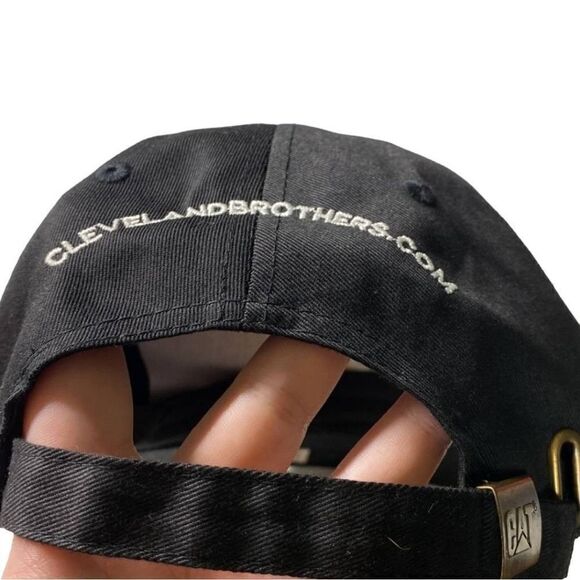 Caterpillar Trademark Cap Black With Cat Iconic Logo Embroidered Gold Hardware - Picture 7 of 10